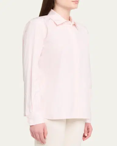 Max Mara Striped Cotton Button-Down Shirt | Thumbnail 9 Max Mara Striped Cotton Button-Down Shirt | Thumbnail 9