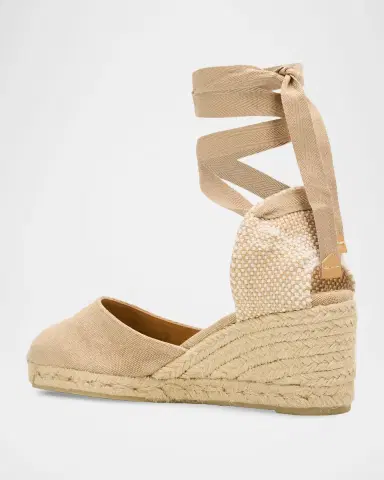 Castañer Carina Canvas Ankle-Tie Wedge Espadrilles | Thumbnail 4 Castañer Carina Canvas Ankle-Tie Wedge Espadrilles | Thumbnail 4