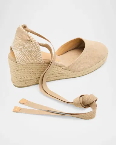 Castañer Carina Canvas Ankle-Tie Wedge Espadrilles | Thumbnail 6 Castañer Carina Canvas Ankle-Tie Wedge Espadrilles | Thumbnail 6