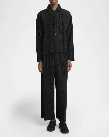 Homme Plisse Issey Miyake Men 's Pleated Button-Down Shirt | Thumbnail 2 Homme Plisse Issey Miyake Men 's Pleated Button-Down Shirt | Thumbnail 2