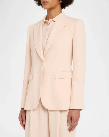 Emporio Armani Single-Button Gabardine Jacket | Thumbnail 4 Emporio Armani Single-Button Gabardine Jacket | Thumbnail 4