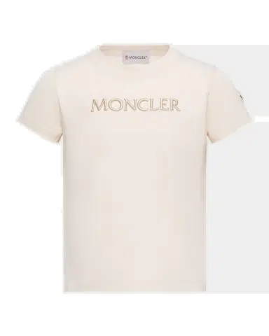 Moncler Girl's Logo Embroidered Short-Sleeve T-Shirt | Thumbnail 2 Moncler Girl's Logo Embroidered Short-Sleeve T-Shirt | Thumbnail 2