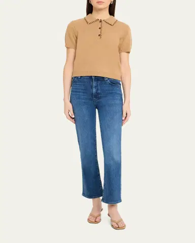 Frame The Leather Stitch Polo Sweater | Thumbnail 2 Frame The Leather Stitch Polo Sweater | Thumbnail 2
