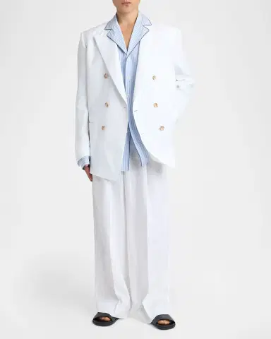Dolce & Gabbana Men's Peak Lapel Double-Breasted Blazer | Thumbnail 2 Dolce & Gabbana Men's Peak Lapel Double-Breasted Blazer | Thumbnail 2