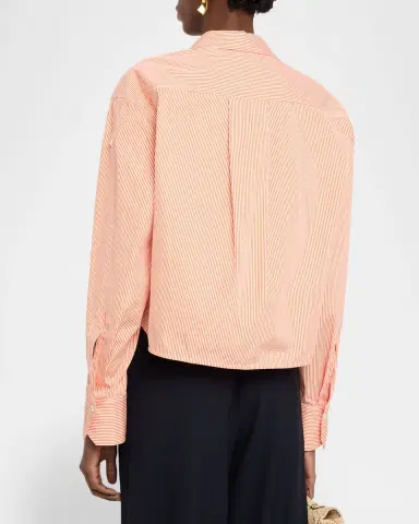 A.L.C. Maude Striped Cropped Shirt | Thumbnail 3 A.L.C. Maude Striped Cropped Shirt | Thumbnail 3