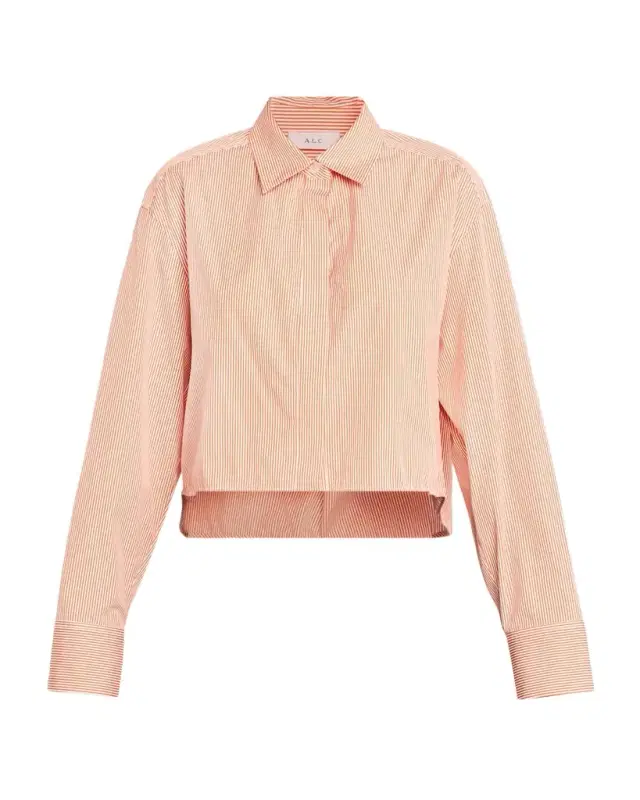 Maude Striped Cropped Shirt Maude Striped Cropped Shirt