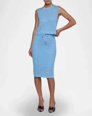 L'Agence Max Pointelle Knit Vest | Thumbnail 2 L'Agence Max Pointelle Knit Vest | Thumbnail 2