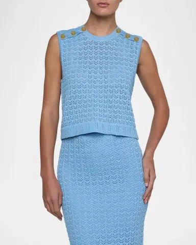 L'Agence Max Pointelle Knit Vest | Thumbnail 4 L'Agence Max Pointelle Knit Vest | Thumbnail 4