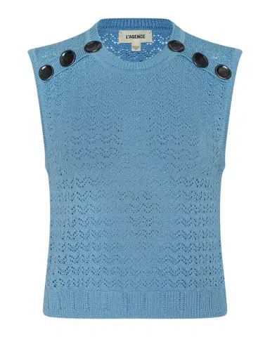 L'Agence Max Pointelle Knit Vest | Thumbnail 1 L'Agence Max Pointelle Knit Vest | Thumbnail 1