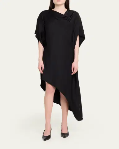 SIMKHAI Sadia Satin Mini Cape Dress | Thumbnail 2 SIMKHAI Sadia Satin Mini Cape Dress | Thumbnail 2
