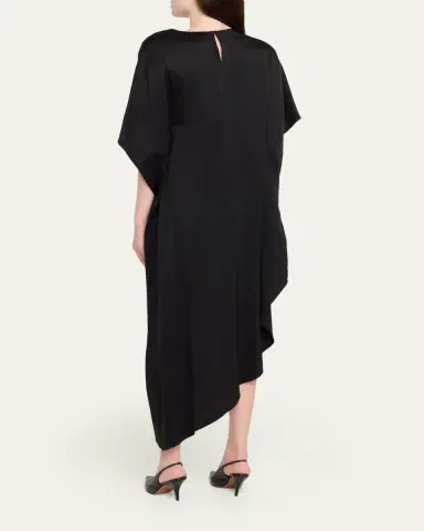 SIMKHAI Sadia Satin Mini Cape Dress | Thumbnail 3 SIMKHAI Sadia Satin Mini Cape Dress | Thumbnail 3