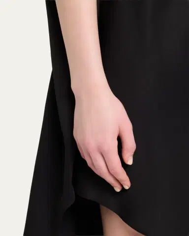 SIMKHAI Sadia Satin Mini Cape Dress | Thumbnail 5 SIMKHAI Sadia Satin Mini Cape Dress | Thumbnail 5