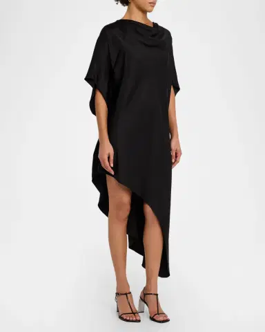 SIMKHAI Sadia Satin Mini Cape Dress | Thumbnail 8 SIMKHAI Sadia Satin Mini Cape Dress | Thumbnail 8