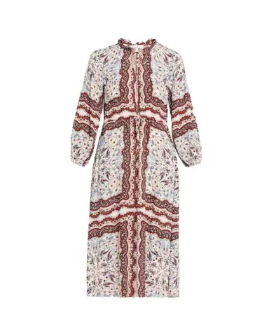 Cara Cara Berkshire Paisley Long-Sleeve Midi Dress | Thumbnail 1 Cara Cara Berkshire Paisley Long-Sleeve Midi Dress | Thumbnail 1