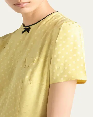 Prada Polka-Dot Silk Midi Dress | Thumbnail 5 Prada Polka-Dot Silk Midi Dress | Thumbnail 5