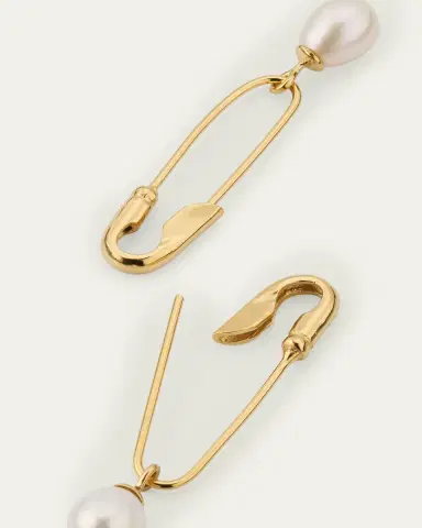 Beatriz Palacios Freshwater Pearl Safety Pin Earrings | Thumbnail 4 Beatriz Palacios Freshwater Pearl Safety Pin Earrings | Thumbnail 4