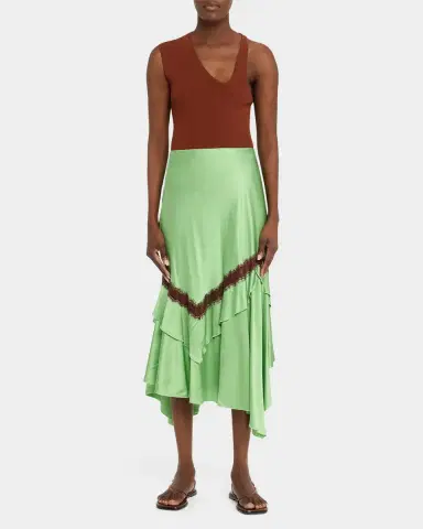 Diane von Furstenberg Sylvie Lace-Inset Satin Midi Skirt | Thumbnail 8 Diane von Furstenberg Sylvie Lace-Inset Satin Midi Skirt | Thumbnail 8