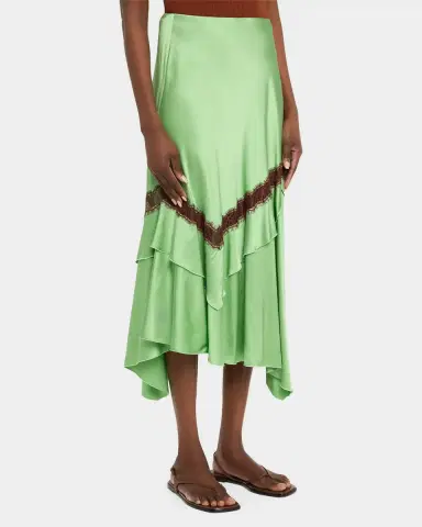 Diane von Furstenberg Sylvie Lace-Inset Satin Midi Skirt | Thumbnail 10 Diane von Furstenberg Sylvie Lace-Inset Satin Midi Skirt | Thumbnail 10