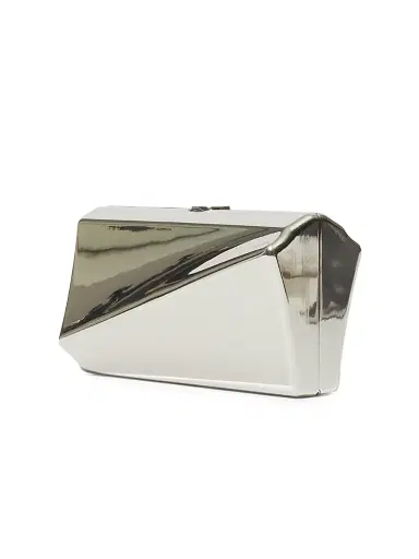 SIMKHAI Women's Ripple Aluminum Clutch - Silver | Thumbnail 2 SIMKHAI Women's Ripple Aluminum Clutch - Silver | Thumbnail 2