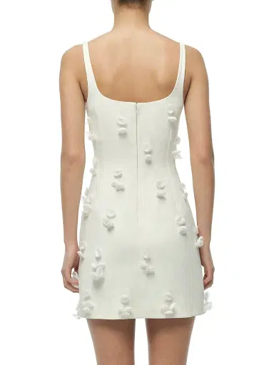 Simkhai Women's Cailinn Appliqué Linen-Blend Minidress - White - Size 14 | Thumbnail 4 Simkhai Women's Cailinn Appliqué Linen-Blend Minidress - White - Size 14 | Thumbnail 4