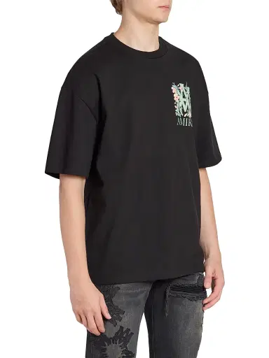 Amiri Men's MA Floral Logo Oversized T-Shirt - Black | Thumbnail 4 Amiri Men's MA Floral Logo Oversized T-Shirt - Black | Thumbnail 4