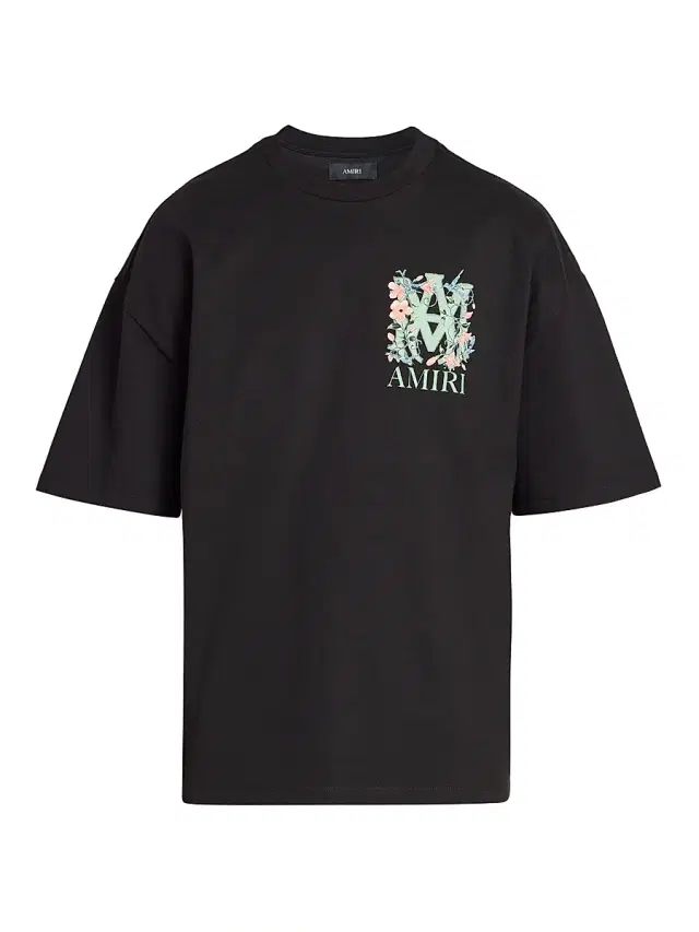 Men's MA Floral Logo Oversized T-Shirt - Black Men's MA Floral Logo Oversized T-Shirt - Black