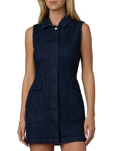 Joe's Jeans Women's The Irina Denim Minidress | Thumbnail 3 Joe's Jeans Women's The Irina Denim Minidress | Thumbnail 3