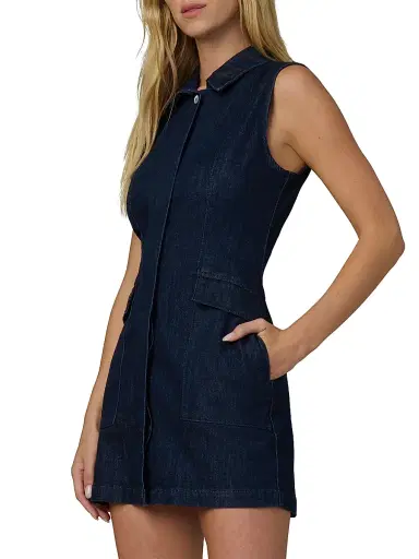 Joe's Jeans Women's The Irina Denim Minidress | Thumbnail 4 Joe's Jeans Women's The Irina Denim Minidress | Thumbnail 4