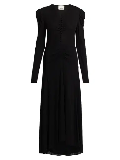 Isabel Marant Women's Nejma Ruched Puff-Sleeve Maxi Dress | Thumbnail 1 Isabel Marant Women's Nejma Ruched Puff-Sleeve Maxi Dress | Thumbnail 1