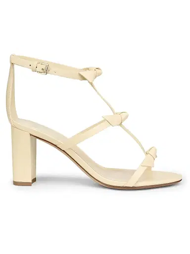 Alexandre Birman Women's Slim Lolita 75MM Leather Sandals - Creamy - Size 9 | Thumbnail 1 Alexandre Birman Women's Slim Lolita 75MM Leather Sandals - Creamy - Size 9 | Thumbnail 1