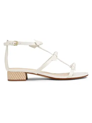 Alexandre Birman Women's Slim Lolita 30MM Leather Sandals - White - Size 11 | Thumbnail 1 Alexandre Birman Women's Slim Lolita 30MM Leather Sandals - White - Size 11 | Thumbnail 1