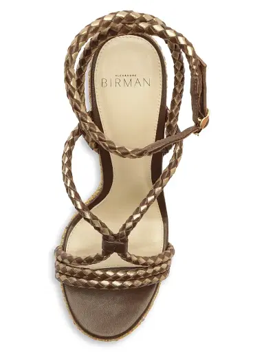 Alexandre Birman Women's Elba 100MM Leather Wedge Sandals - Marrone - Size 11.5 | Thumbnail 4 Alexandre Birman Women's Elba 100MM Leather Wedge Sandals - Marrone - Size 11.5 | Thumbnail 4