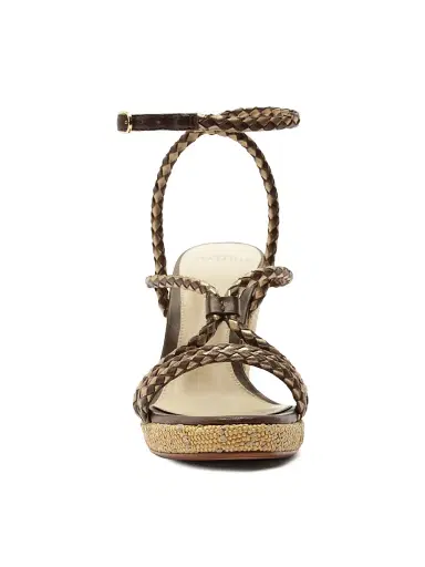 Alexandre Birman Women's Elba 100MM Leather Wedge Sandals - Marrone - Size 11.5 | Thumbnail 6 Alexandre Birman Women's Elba 100MM Leather Wedge Sandals - Marrone - Size 11.5 | Thumbnail 6