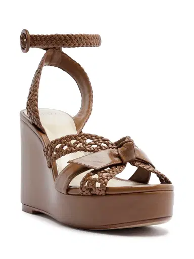 Alexandre Birman Women's Suelita 100MM Woven Raffia Platform Wedges | Thumbnail 2 Alexandre Birman Women's Suelita 100MM Woven Raffia Platform Wedges | Thumbnail 2