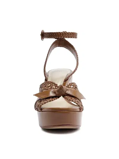 Alexandre Birman Women's Suelita 100MM Woven Raffia Platform Wedges - Espresso - Size 12 | Thumbnail 4 Alexandre Birman Women's Suelita 100MM Woven Raffia Platform Wedges - Espresso - Size 12 | Thumbnail 4