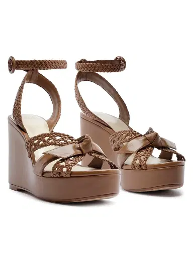 Alexandre Birman Women's Suelita 100MM Woven Raffia Platform Wedges - Espresso - Size 12 | Thumbnail 7 Alexandre Birman Women's Suelita 100MM Woven Raffia Platform Wedges - Espresso - Size 12 | Thumbnail 7