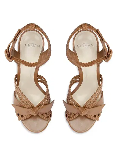 Alexandre Birman Women's Suelita 100MM Woven Raffia Platform Wedges - Espresso - Size 12 | Thumbnail 8 Alexandre Birman Women's Suelita 100MM Woven Raffia Platform Wedges - Espresso - Size 12 | Thumbnail 8