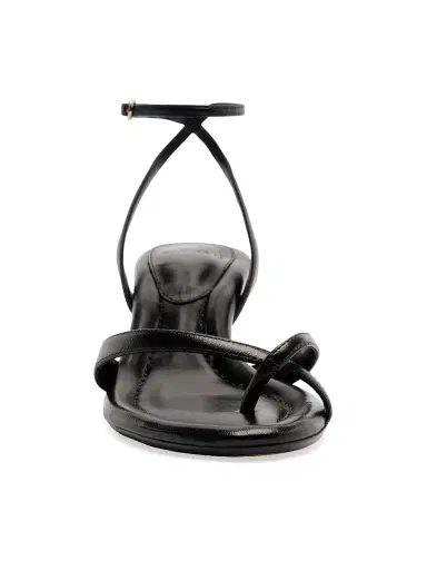 Alexandre Birman Women's Nelly 50MM Leather Kitten-Heel Sandals - Black | Thumbnail 4 Alexandre Birman Women's Nelly 50MM Leather Kitten-Heel Sandals - Black | Thumbnail 4