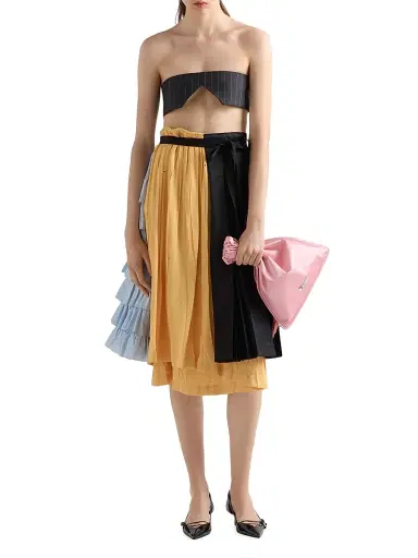 Prada Women's Pinstripe Wool Bandeau Top | Thumbnail 5 Prada Women's Pinstripe Wool Bandeau Top | Thumbnail 5