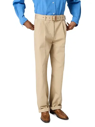 Miu Miu Women's Old Gabardine Pants - Beige Khaki | Thumbnail 3 Miu Miu Women's Old Gabardine Pants - Beige Khaki | Thumbnail 3