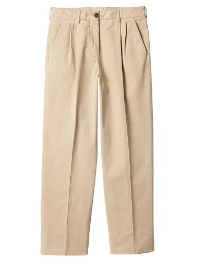 Miu Miu Women's Old Gabardine Pants - Beige Khaki | Thumbnail 1 Miu Miu Women's Old Gabardine Pants - Beige Khaki | Thumbnail 1