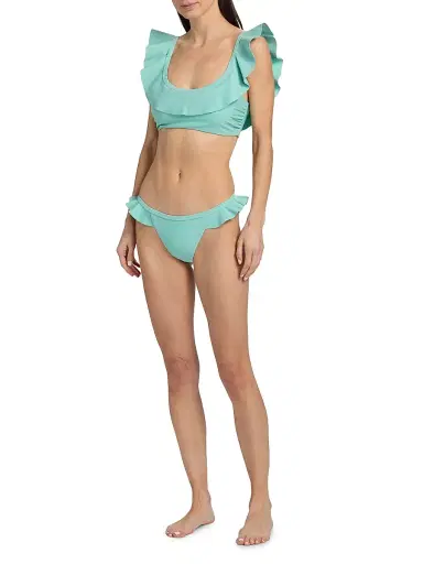 Ramy Brook Women's Loretta Ruffled Bikini Bottom - Seaglass | Thumbnail 2 Ramy Brook Women's Loretta Ruffled Bikini Bottom - Seaglass | Thumbnail 2