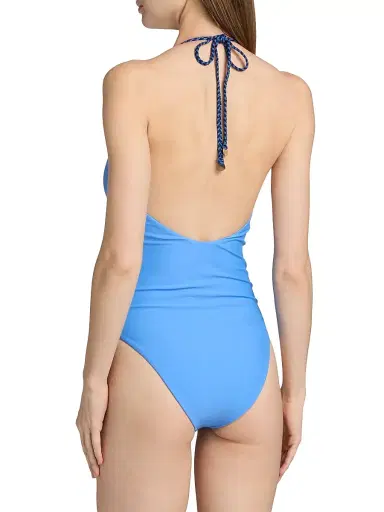 Ramy Brook Women's Madison Halterneck One-Piece Swimsuit - Blue | Thumbnail 4 Ramy Brook Women's Madison Halterneck One-Piece Swimsuit - Blue | Thumbnail 4