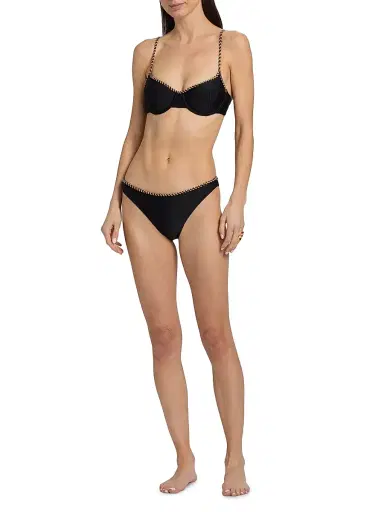 Ramy Brook Women's Isla Braided Bikini Bottom - Black | Thumbnail 2 Ramy Brook Women's Isla Braided Bikini Bottom - Black | Thumbnail 2