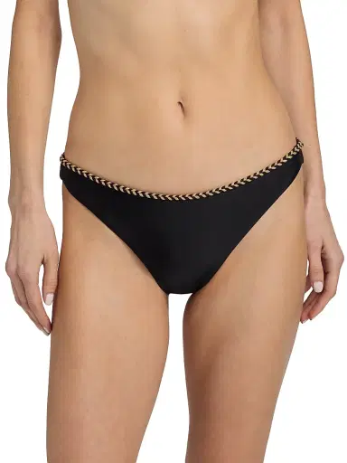 Ramy Brook Women's Isla Braided Bikini Bottom - Black | Thumbnail 3 Ramy Brook Women's Isla Braided Bikini Bottom - Black | Thumbnail 3