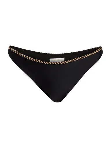Ramy Brook Women's Isla Braided Bikini Bottom - Black | Thumbnail 1 Ramy Brook Women's Isla Braided Bikini Bottom - Black | Thumbnail 1