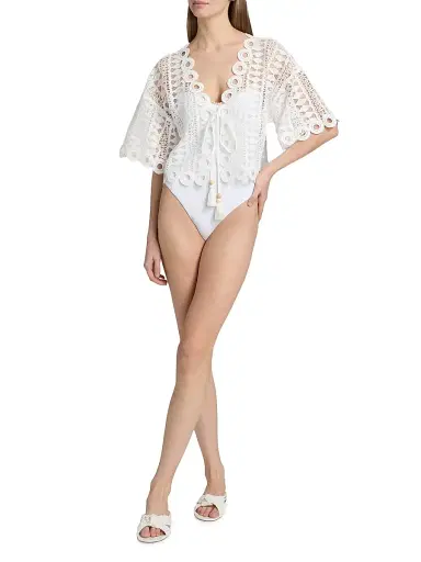 Ramy Brook Women's Dottie Cover-Up Blouse | Thumbnail 2 Ramy Brook Women's Dottie Cover-Up Blouse | Thumbnail 2