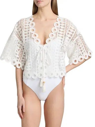 Ramy Brook Women's Dottie Cover-Up Blouse | Thumbnail 3 Ramy Brook Women's Dottie Cover-Up Blouse | Thumbnail 3