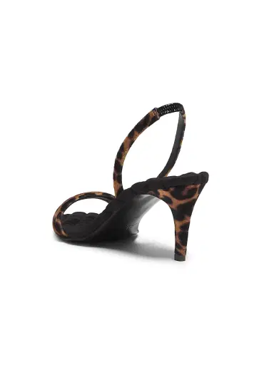 AERA Women's Claudia 70MM Vegan Leopard-Print Velvet Slingback Sandals - Leopardo | Thumbnail 3 AERA Women's Claudia 70MM Vegan Leopard-Print Velvet Slingback Sandals - Leopardo | Thumbnail 3