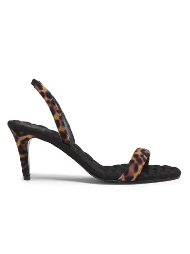 AERA Women's Claudia 70MM Vegan Leopard-Print Velvet Slingback Sandals - Leopardo | Thumbnail 1 AERA Women's Claudia 70MM Vegan Leopard-Print Velvet Slingback Sandals - Leopardo | Thumbnail 1